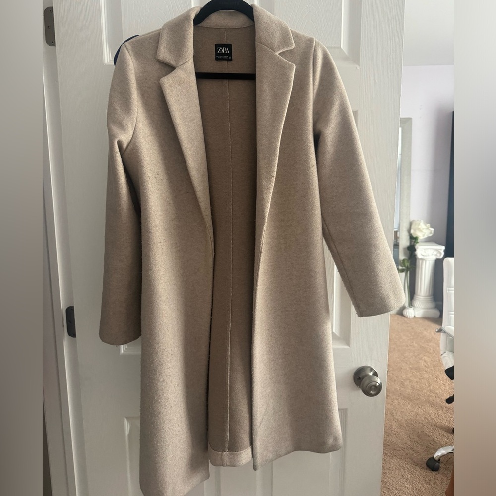 Zara Women's Tan Cloth Coat